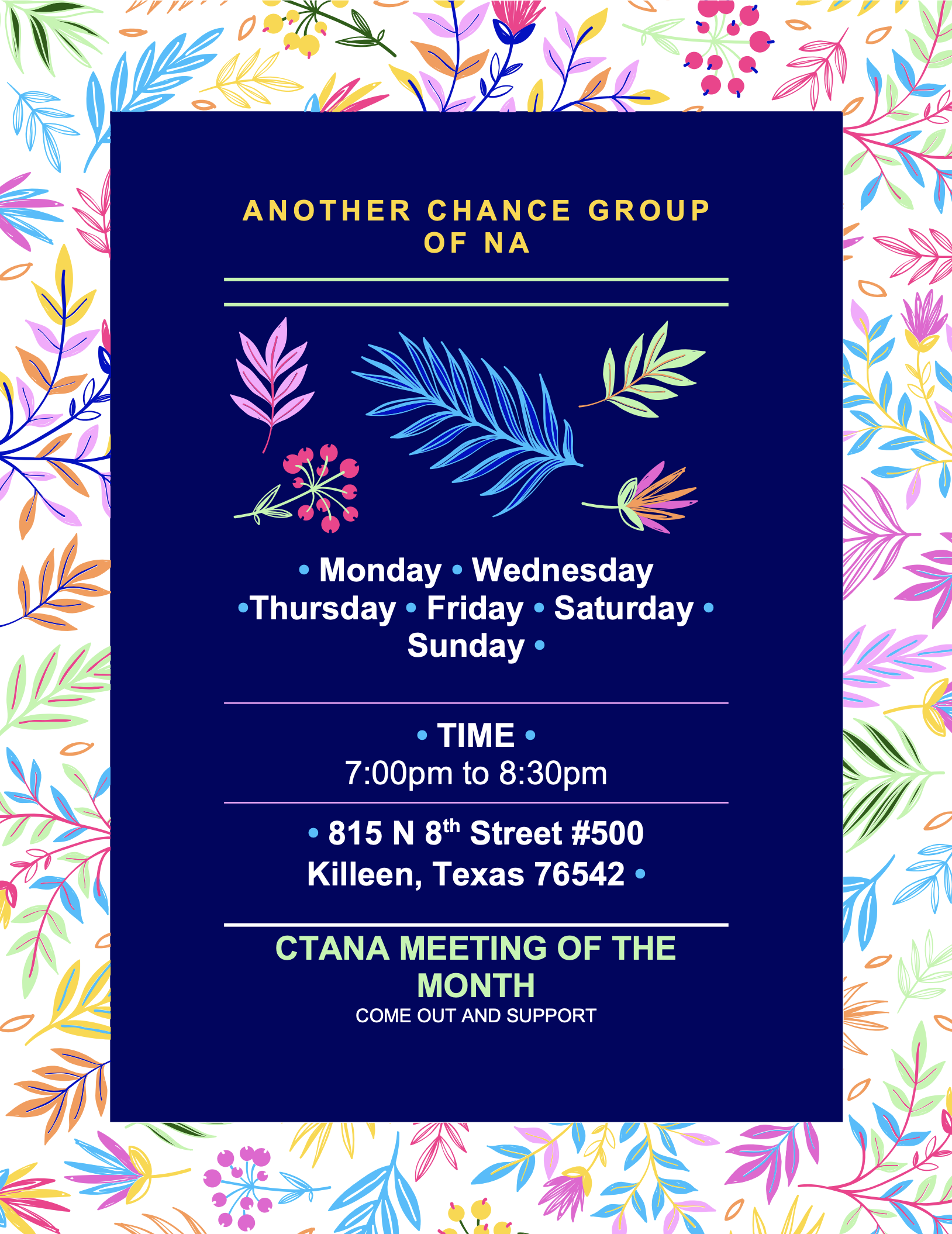 Meeting of the Month at Another Chance @ Killeen | Texas | United States